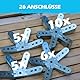 Domestar Verbindungsstücke, geodätische Kuppel, 2 V, Set mit 26 Verbindungsstücken, Metall, verzinkter Stahl, für Domestar Frequenz 2: Gewächshaus, Hängematten, Werkstatt, Gartenhütte, Hühnerhaus,