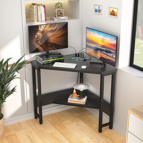 Armocity Corner Desk Small Desk With Outlets Corner Table For Small Space thumb #5
