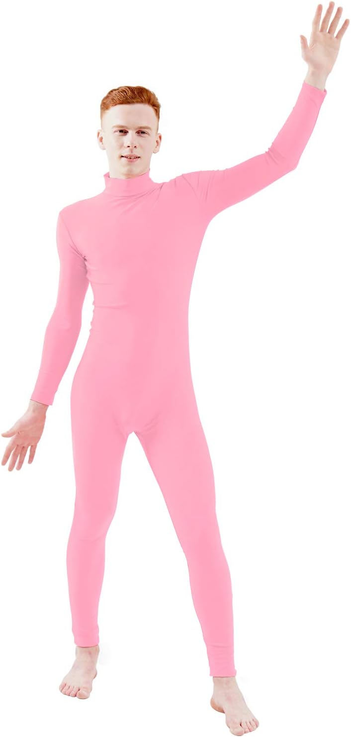 Ensnovo Adult Spandex Turtleneck Long Sleeve One Piece Unitard Bodysuit Dancewear - Image 3