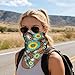 VAFZASC Fashion Bandana Multi Purpose Soft Neck Scarf Headband Retro Sunflowers Animal Leopard Glitter Art for Women Men Decoration