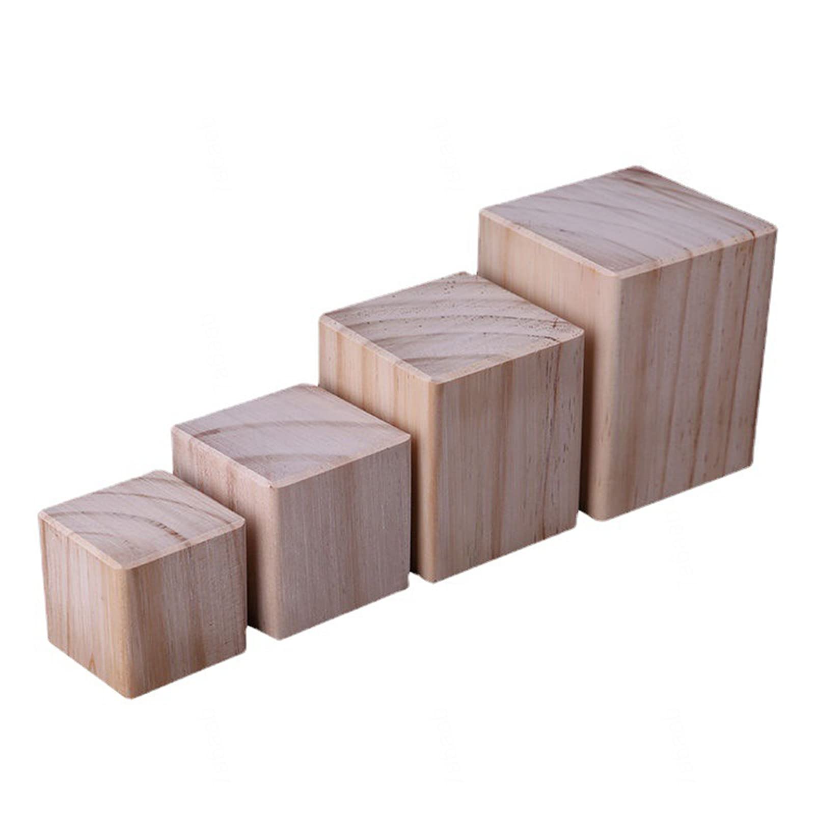 Jolan Wood Square Furniture Legs,4 Pcs En Table Legs,Sofa Desk Cabinet Dining Table Coffee Table Support Legs,Furniture Feet To Increase The Height Of The Furniture,Various Sizes,-4×4×4Cm