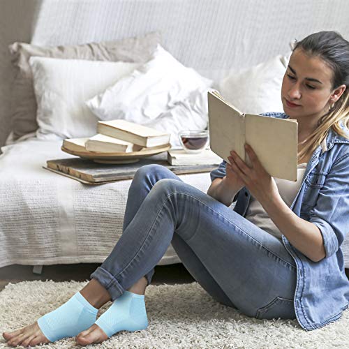 Nado Care Moisturizing Socks Lotion Gel For Dry Cracked Heels - Spa Gel Socks Humectant Moisturizer Heel Balm Foot Care Heel Softener Compression Cotton - 4 Pair #TOP6