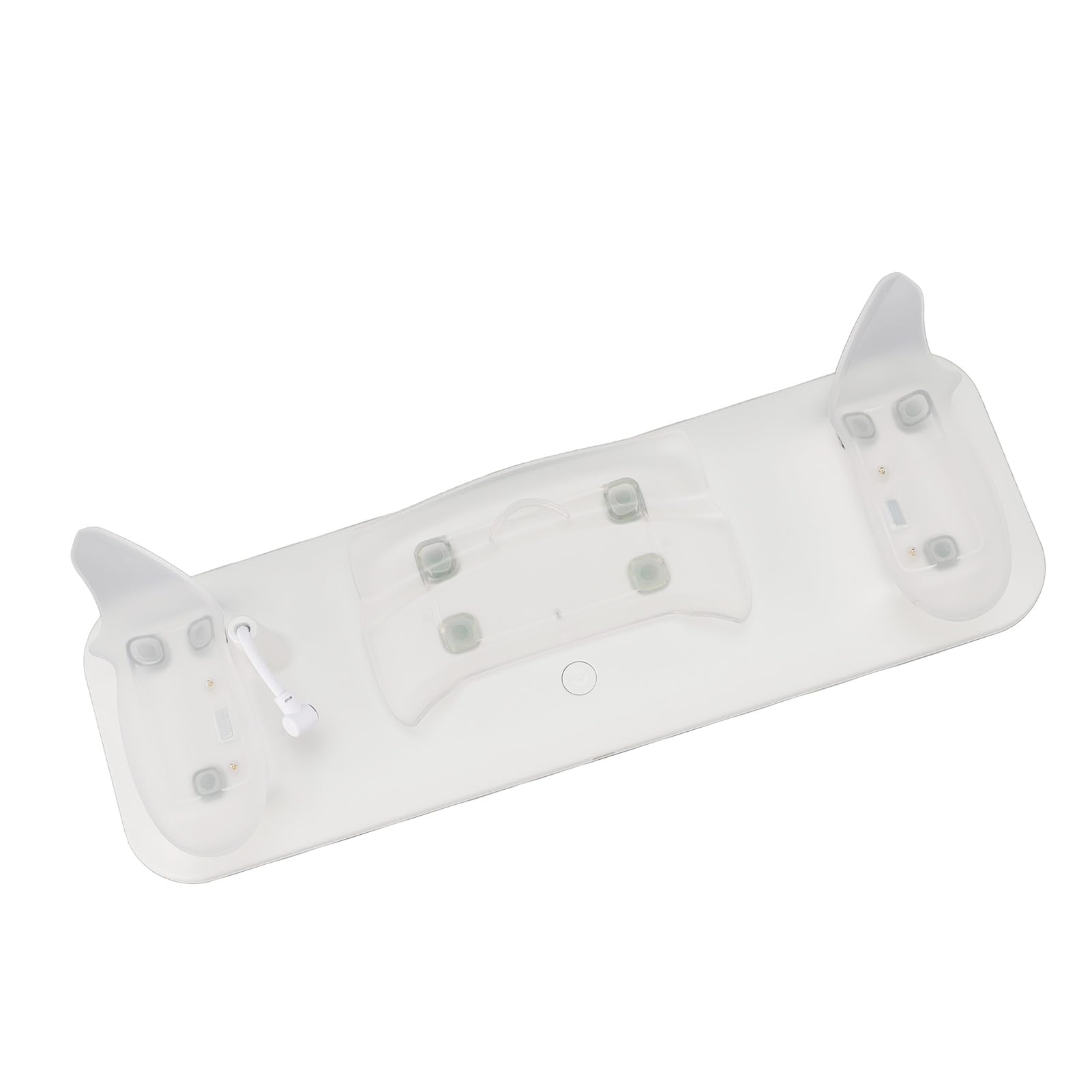 Focket Dock di Ricarica per Cuffie VR, Batteria da 1200 MAh Stazione di Ricarica Design Magnetico a Lunga Durata Effetto Luce RGB con Supporto in Plastica ABS per Accessori VR Meta 3S (WHITE)