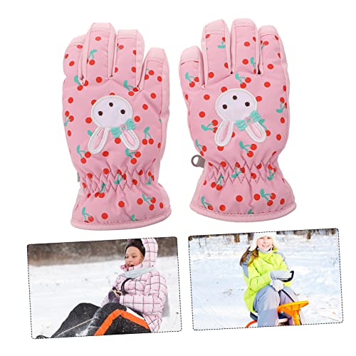 GALPADA 1 par de luvas atividades algodão rosa crianças motociclismo coelho esqui ciclismo padrão à
