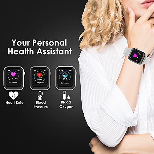 Image of Probus P15 Full Touch Smart Watch 1.69 inch Industry Leading Display With 7 Days Battery Life, IP67 Water Resistant ,Blood Oxygen and Heart Rate Monitor, Sleep & Step Tracker, Smart Notification And Multiple Watch Faces(Grey)