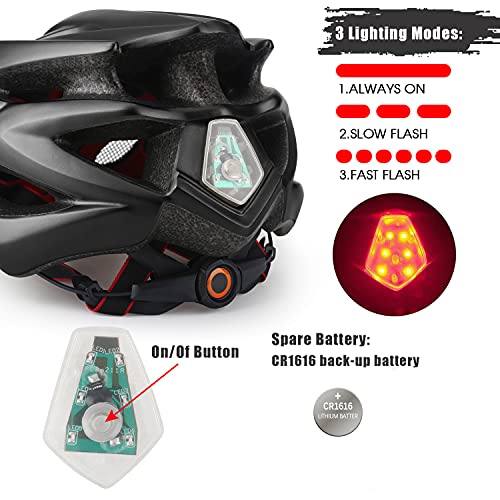 Shinmax Bicycle Helmet with Safety LED Light, CE Certified Bike Helmet Adjustable Mountain & Road Cycle Helmet for Men… - Image 4