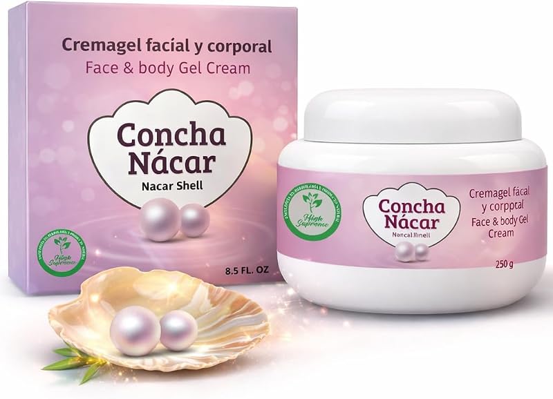 HIGH SUPREME Creme em Gel de Concha Nácar para Rosto e Corpo, 250 mL