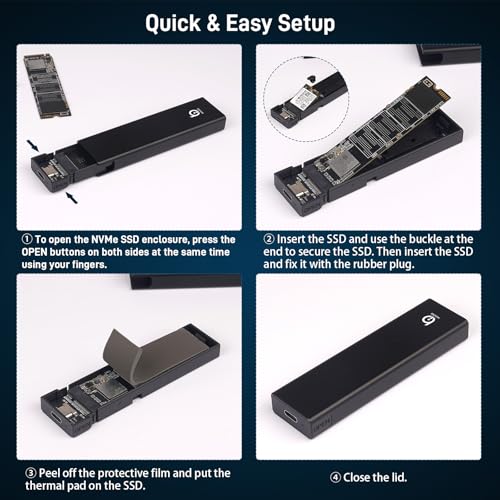 Carcasa M.2 NVMe SSD y Clonador M.2 NVMe/SATA miniatura 3
