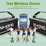 W-KING Bluetooth Speaker, 90W Max Loud Portable Speakers Bluetooth Wireless, IPX6 Waterproof Outdoor Speaker with 50W Deep Bass/2 Powerful Subwoofer/40H/Power Bank/EQ/TF/AUX/NFC for Pool/Party/Travel - Image 4