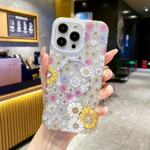 Coque rigide iPhone 11 fleur claire anti-choc et compatible induction