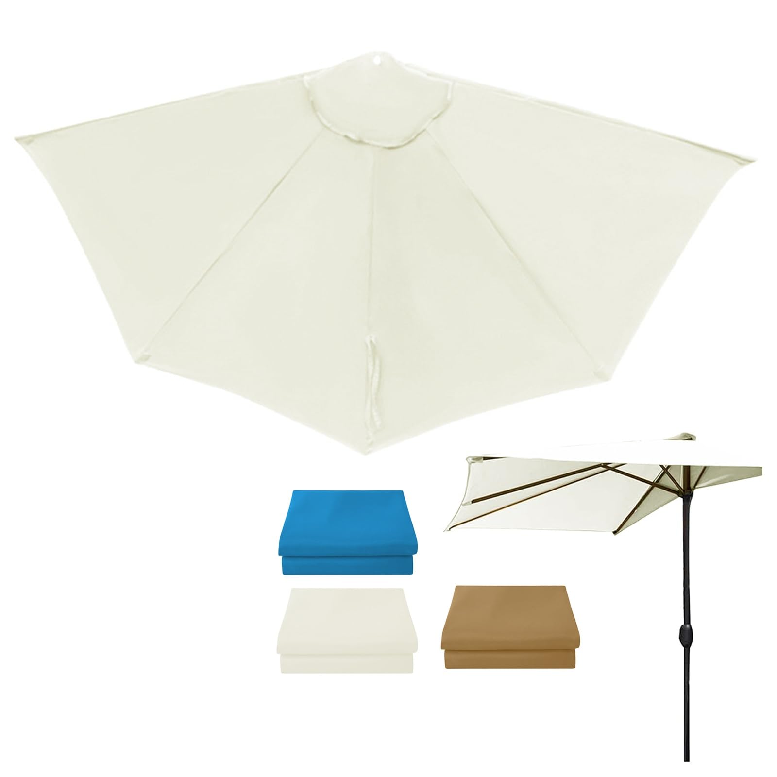 Housse de Parasol de 2,7 m pour Balcon et Terrasse Tissu Polyester Anti-Décoloration