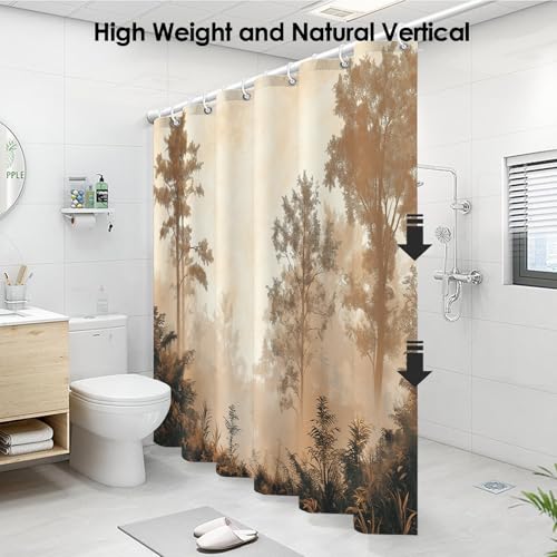 Tissu de douche en polyester imperméable 240x200 cm rideau de douche lesté