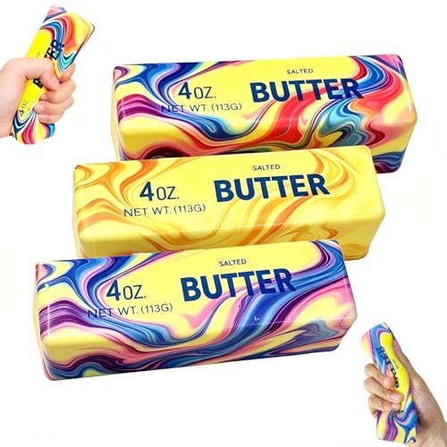 3PCS Butter Squishy Rainbow Butter Squishy Fidget Toys Butter Squeeze Toy