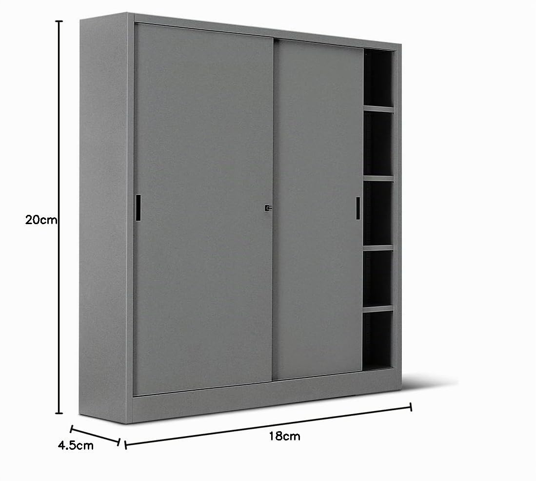ITALFROM ARMADIO IN METALLO PER UFFICIO ARCHIVIO ARMADI METALLICI ARMADIETTO METALLICO 180x45x200-CONSEGNA 5 GIORNI