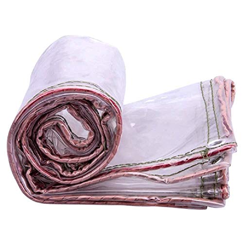 Mr.T Paño de la Cortina impermeab le Lona Transparente a Prueba de Polvo Impermeable Cortina Impermeable pérgola Cubierta del Coche Espesado PVC paño Protector Solar (Size : 4X5M)