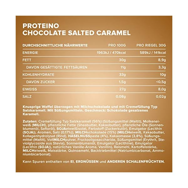 IronMaxx Proteino Proteinriegel - Blondie Brownie 12 x 30g | High-Protein-Bar auf Waffelbasis mit cremiger Füllung… – Bild 5