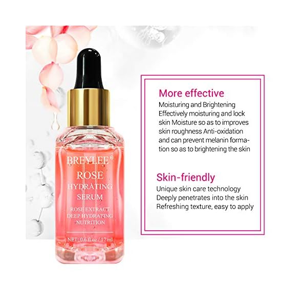 Rose-Face-Serum-BREYLEE-Hydrating-Serum-Moisturizing-Serum-Face-Serum-Hydrating-with-Hyaluronic-Acid-Alcohol-Free-Facial-Serum-for-Skin-Care17ml06fl-oz BREYLEE Rose Face Serum, Hydrating Serum Moisturizing Serum Face Serum Hydrating with Hyaluronic Acid Alcohol Free Facial Serum for Skin Care(17ml,0.6fl oz)