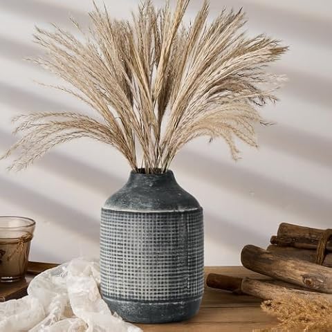 PORCER Rustic Ceramic Flower Vase Cover