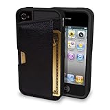 CM4 Q4-BLACK iPhone Wallet Card Case for iPhone 4/4s - 1 Pack - Retail Packaging - Black