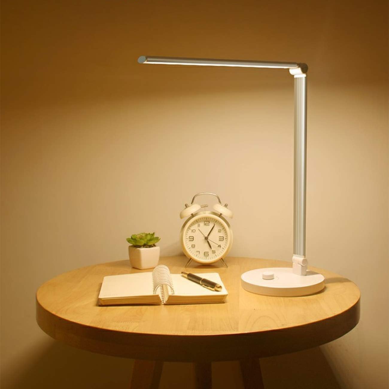 USB LED Dimmable Table Lamp with 3 Color Temperatures and 5 Brightness Levels - Ideal Reading Light for Home, Office, and Kids