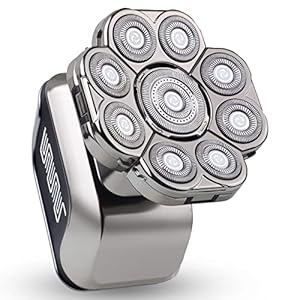 2024 New Upgraded 9D Head Shavers for Bald Men, Anti-Pinch Electric Razor for Men, 5-in-1 Mens Grooming Kit, Cordless Rechargeable, Wet/Dry, LED Display, 9D Rotary Shaver with Type-C Charge