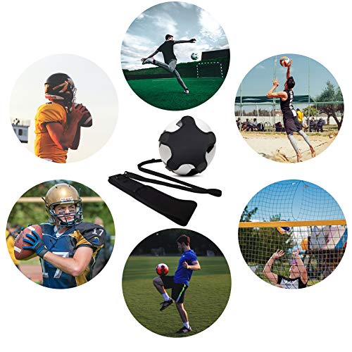 Kai Xin Solo Soccer Trainer, Football Volleyball Rugby Kick Training AidsSolo Skill Practice Equipment for Kids Adult with Elastic Adjustable Waist Belt,Fits Size 3,4,5 Footballs Volleyball Rugby