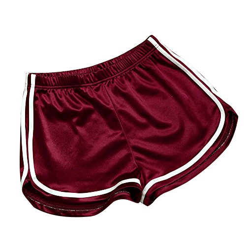 Yoga Gym Sport Shorts Workout Running Short Pants for Women No Drawstring Solid Color Dolphin Shorts