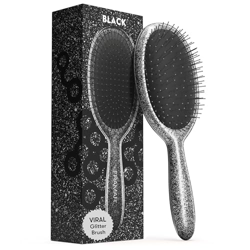 FRAMAR Glitter Hair Detangler Brush for Women and Girls