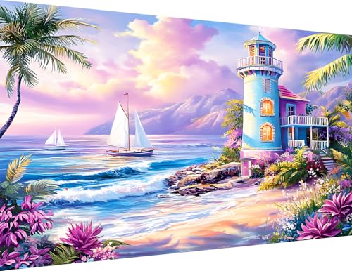 igoodom Beach Large Diamond Art Kits for Adults, DIY Wall Decor