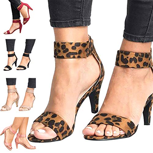 Inornever Open Toe High Heel Sandals for Women Wedding Party Heeled Sandals with Ankle Strap Comfortable Summer Dress… - Image 4