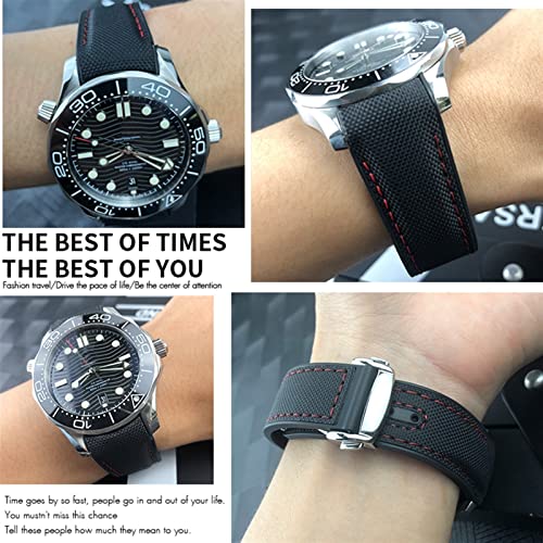 Bracelet Silicone 21mm Orange pour Omega Seamaster GMT d'Exception - 6
