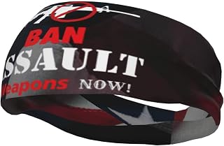Stop Guns, Ban Assault Weapons Now Headbands Sports Non-Slip Tennis Workout Sweat Bands For Women Men