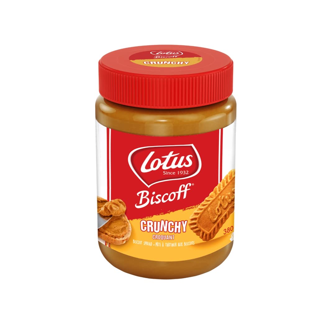 Lotus Biscoff - Crunchy - Caramelized Biscuit Cookie Butter Spread, 380 Gram