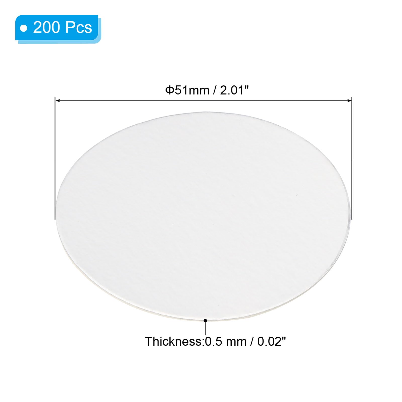 PATIKIL 51mm/2.01" Aluminum Foil Cap Liner - Image 2