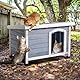 Petsfit Hundehütte für draußen, Hundehütte mit abnehmbarem Boden für einfache Reinigung, isoliertes Holzhaus für draußen, Steildach, kleines Versteck, 78 x 53 x 58 cm (klein)