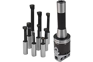 WFLNHB 2 Inch Boring Head R8 Milling Machine 9pcs Carbide Boring Bar Set