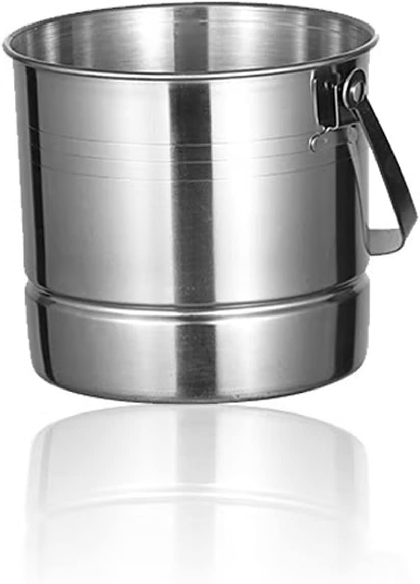Wine Cooler Ice Bucket Insulated Stainless Steel Buckets with Portable and Comfortable Handle, Ideal for Cocktail Bar, Parties, Chilling Wine, Champagne Drinks Bucket(1L)