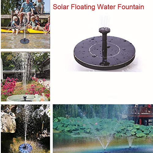 HCHD 2020 New Solar Powered Floating Bird Bath Water Panel Fountain Pump Garden Pond Pool