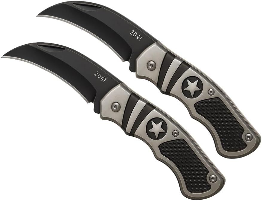 Shruthi Curved Peeling Knife For Kitchen, Home, Travel and Office Tool carbon steel Assorted Colour/Design Pack of 2