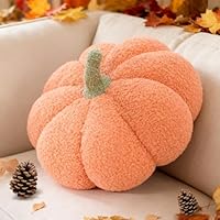 Halloween Kürbis Kissen, Halloween Deko Kürbis, Sofakissen Herbstdeko, 3D Kürbiskissen Herbst Dekoration Aesthetic, Pumpkin Pillows für Sofa, Bett, Wohnzimmer, 20 cm