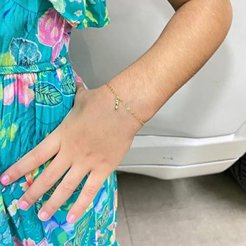 Pulseira Infantil bebê / criança com figa figuinha banhada a ouro 18k e Antialérgica.