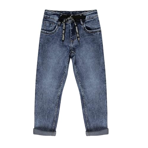 chopper club Jean pour garçon avec élastique intérieur en tissu denim extensible standard, Nettoyage à l'eau de, 14-15 Ans Cover