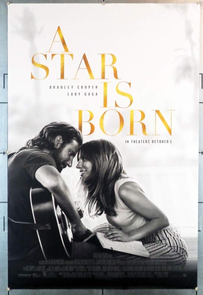 Star Is Born, A (2018) Original U.S. One-Sheet Movie Poster 27x40 Rolled Double Sided LADY GAGA BRADLEY COOPER DAVE CHAPELLE ANDREW DICE CLAY ALEC BALDWIN LUKAS NELSON Film directed by BRADLEY COOPER
