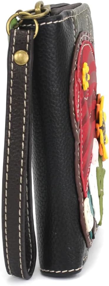 Chala Gnome Vegan Leather Zip Around Wallet with Wristlet (Gnome - Olive)
