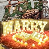 LED Light Up Letter, Valentine Gift - Light Up Marry Me Sign with Warm White LEDs - Proposal Sign, Will You Marry Me Sign, Wedding Sign, Engagement Sign, Romantic Proposal