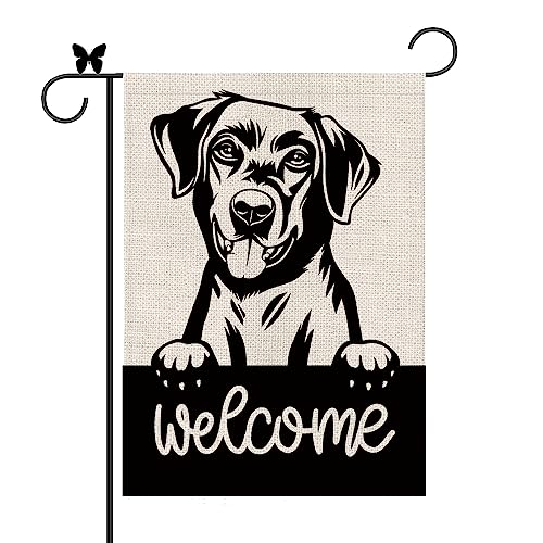 Golden Retriever Garden Flag Vertical Double Sided Outdoor Welcome Sign For Lawn Patio Yard Home Year-Round Decoration 12.5 X 18 Inch #TOP7