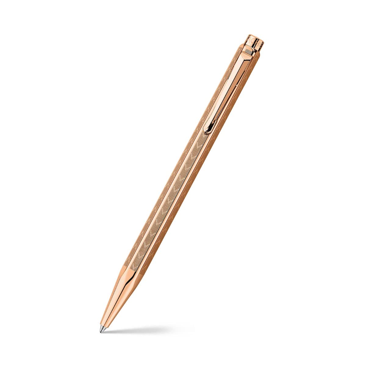 Caran D'Ache Ecridor Chevron Rose Gilded Ballpoint Pen Rose Gold
