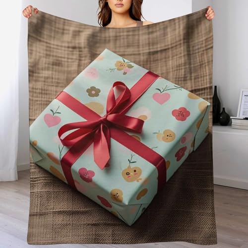 Couverture flanelle emballage cadeau plaid doux toutes saisons