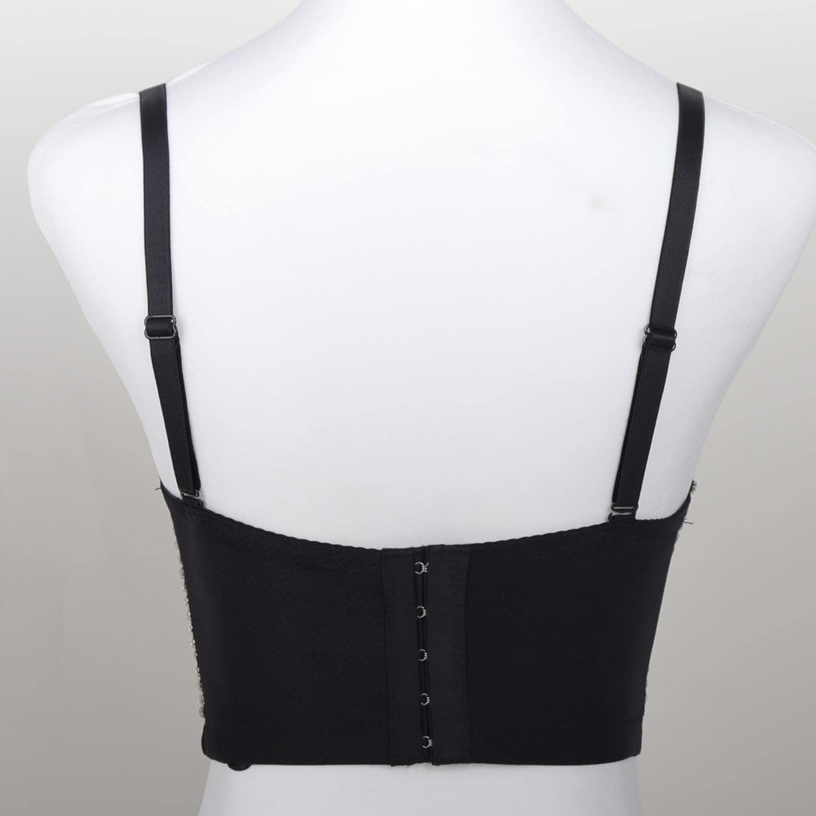 YOND Sexy Carnival Women Tank Tops Beading Quality Party Corset Woman Bra Chest Binder Club y2k Crop Top Ladies Clothes Camis-4-pink, CN M-36