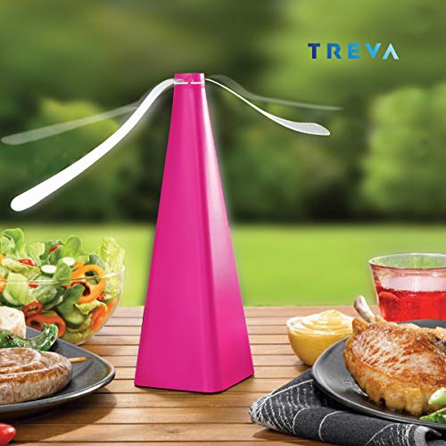 Treva Chemical Free Bug Fan Fly Deterrent With Holographic Blades To Clear Bugs, Mosquitoes, And Flies, Battery Powered Fly Fan #TOP6